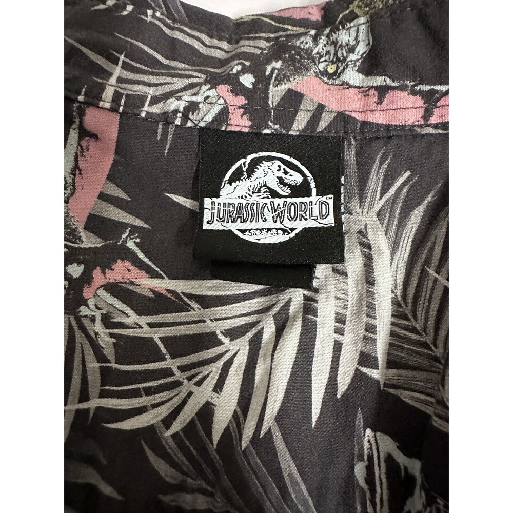 Jurassic World Mens Jurassic Park Fallen Kingdom Button Up Shirt Men's Sz M - Picture 3 of 7